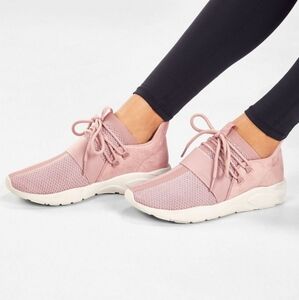 Fabletics Zuma Studio Sneaker II Athletic Running Almond Lace Up Dusty Pink 10.5